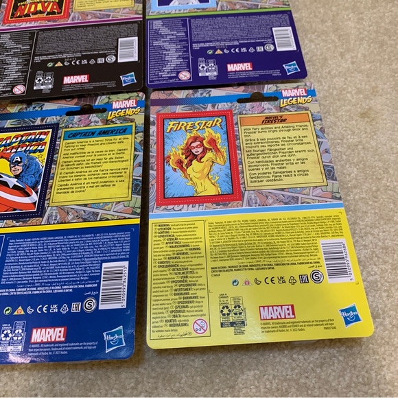 Marvel Legends Retro Lot 6 Toy Action Figure 3.75" Hasbro Kenner Nova Firestar - Picture 10 of 16